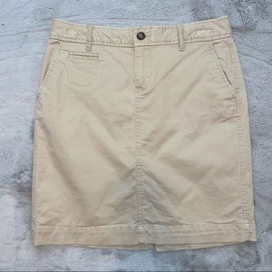 Old navy khaki skirt 4 pocket cotton spandex
